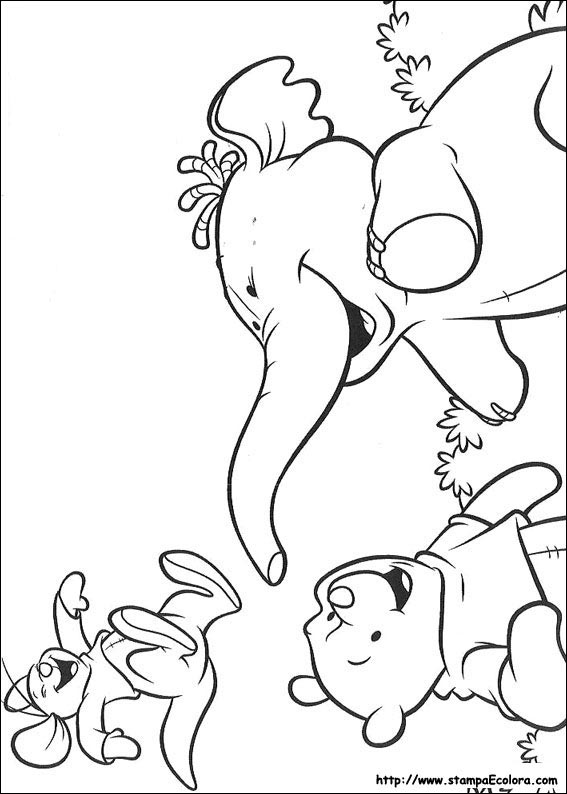 Disegni Winnie the Pooh e gli efelanti